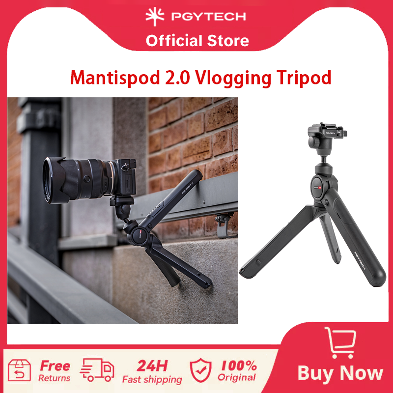 PGYTECH MANTISPOD 2.0 Bluetooth Mini Camera Vlogging Tripod|6 Modes Small Travel Flexible DSLR Pocket Stand With Remote Control
