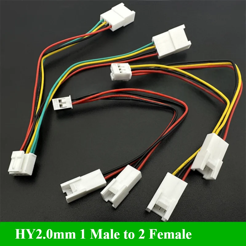1/5/10 sztuk/partia HY2.0mm 1 męski na 2 żeńskie 2Pin 3Pin 4Pin linia zaciskowa 10CM HY2.0 przewód elektroniczny