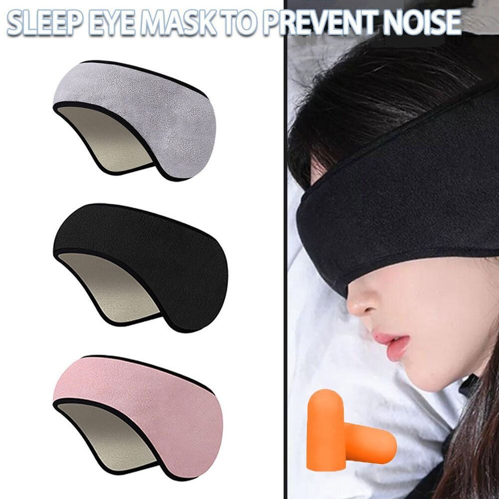 Einstellbare Geräusch unterdrückung Polyester Ohren schützer Schlaf maske schlafen entspannende Verdunkelung maske