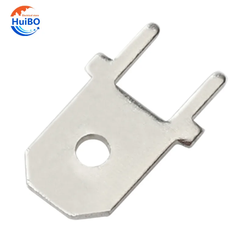 50/100pcs 6.3 Circuit board insert 6.3mm PCB soldering terminal s Circuit board insert thickness 0.8 PCB welding sheet