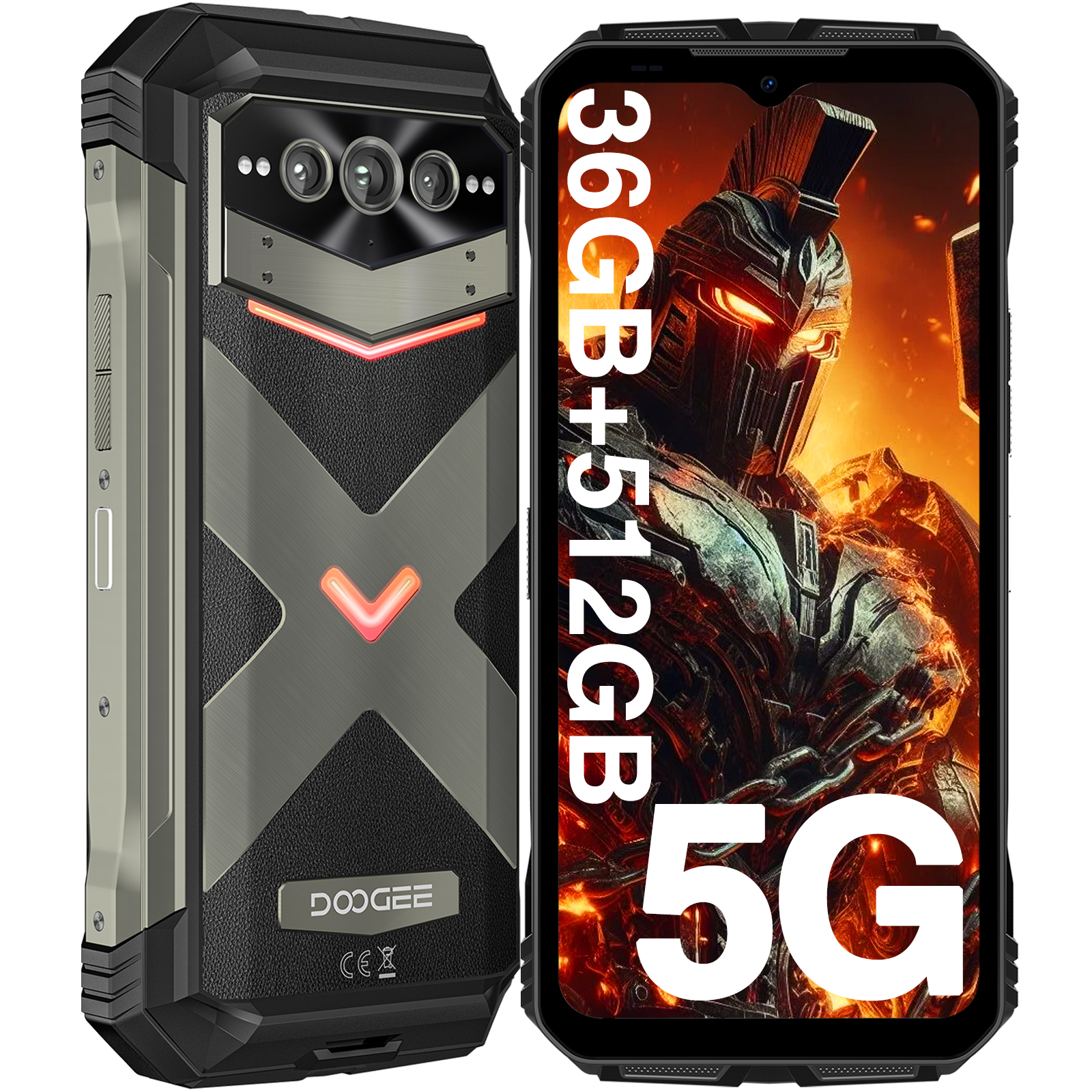 Global Version DOOGEE V Max Plus 5G Rugged Phone 22000mAh Battery 200MP AI Camera 6.58 FHD + 120Hz 36GB(16 + 20) 512GB Android 14