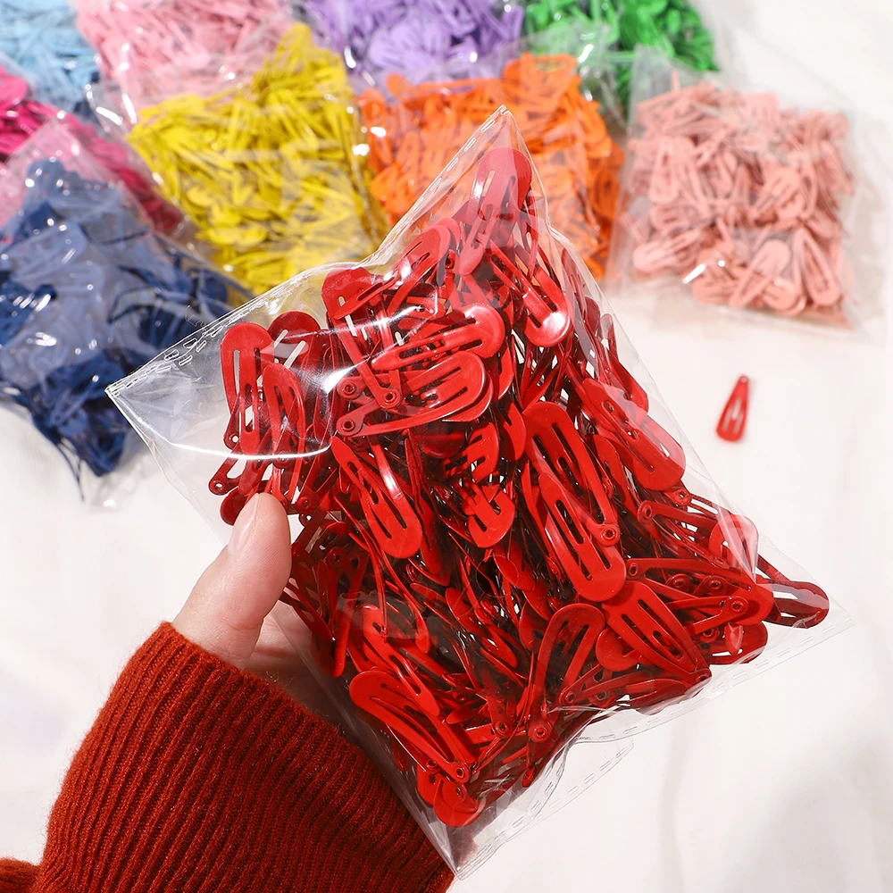 10/50 Uds 1,2 pulgadas niñas lindo Snap BB horquilla Mini niños pinzas para el cabello pasadores Color sólido moda accesorios para el cabello recién nacido