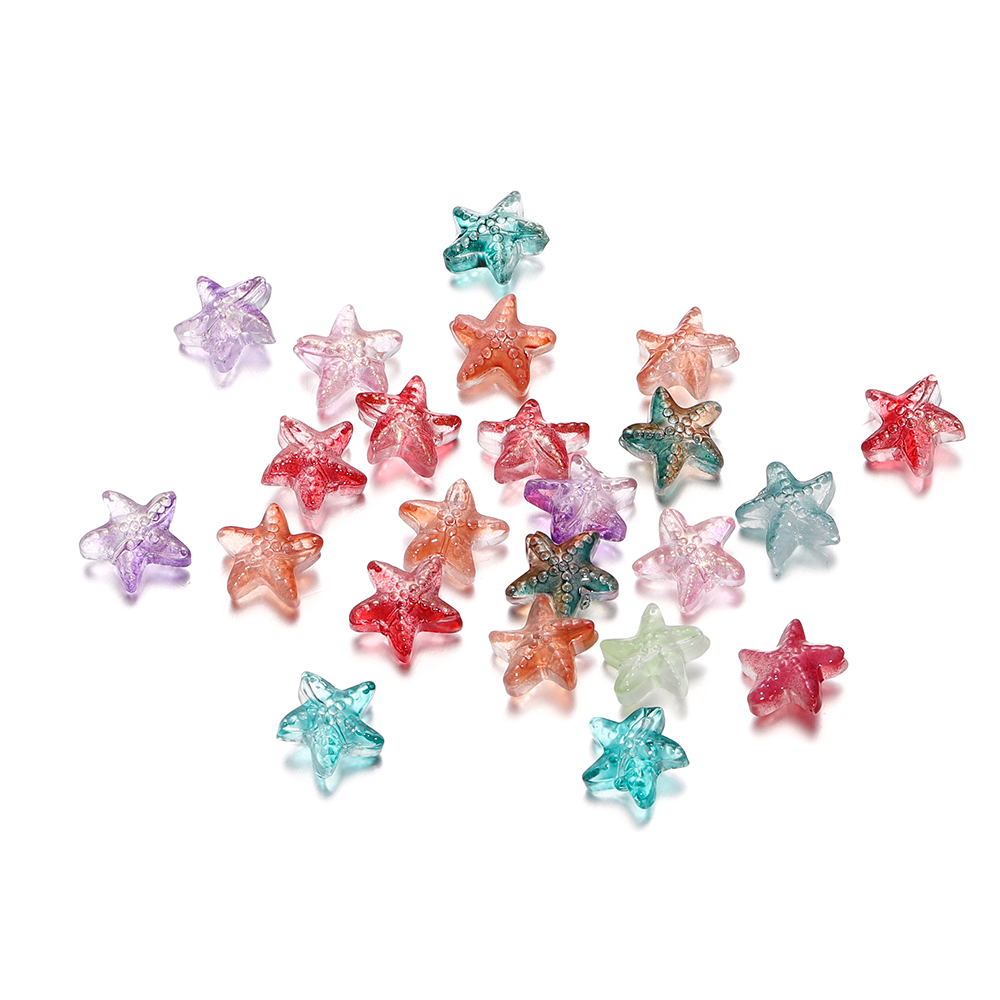 Cuentas de cristal checo con forma de estrella de mar, abalorios espaciadores sueltos para fabricación de joyas, pulsera, accesorios de encaje, 10/20 piezas, 15mm