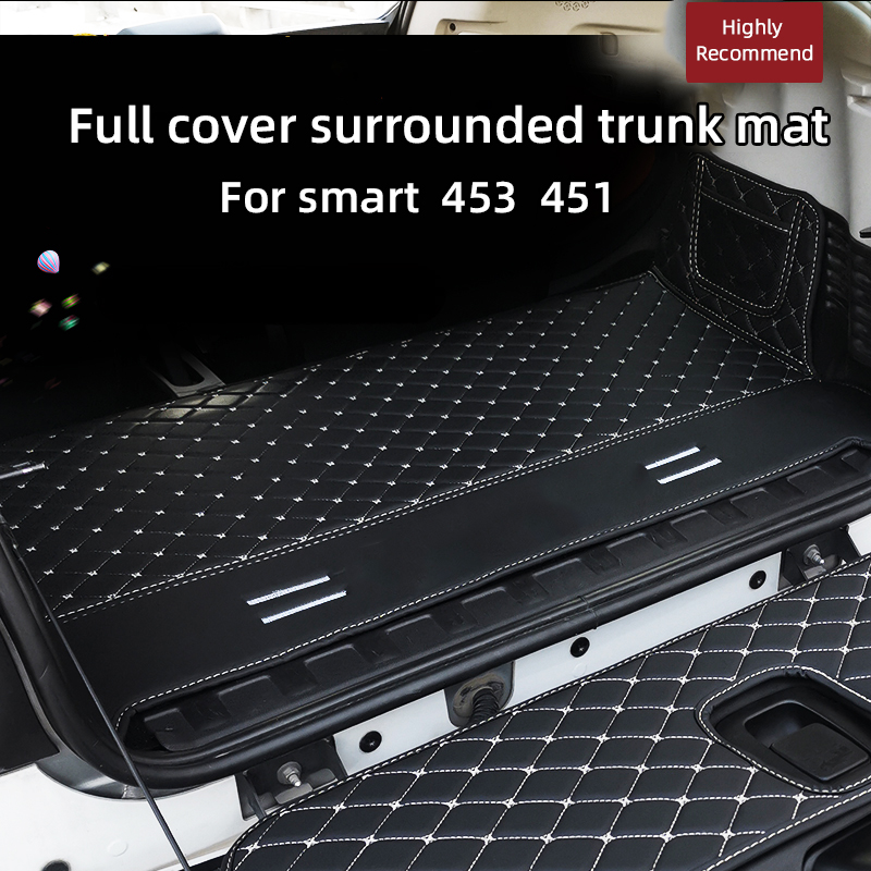 For Smart 451 Smart 453 Fortwo Custom Car Cargo Liner  Trunk Mat  Protection Pad Decoration Artificial Leather