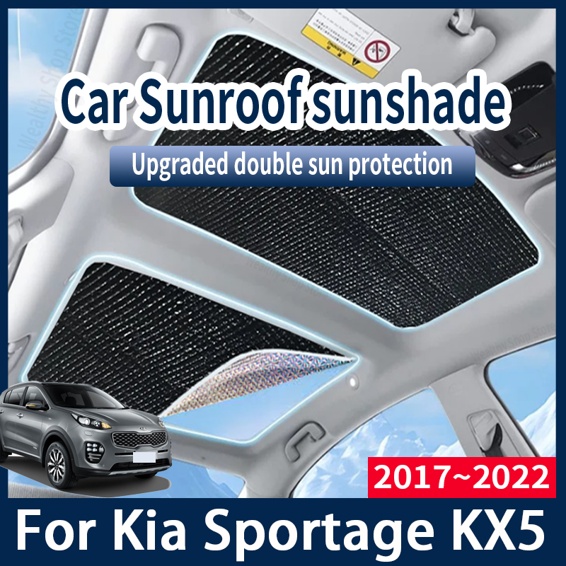Para Kia Sportage KX5 2017 ~ 2022 2020 2021 parasoles de coche cubierta Auto techo solar Protector Anti-UV accesorios de aislamiento térmico