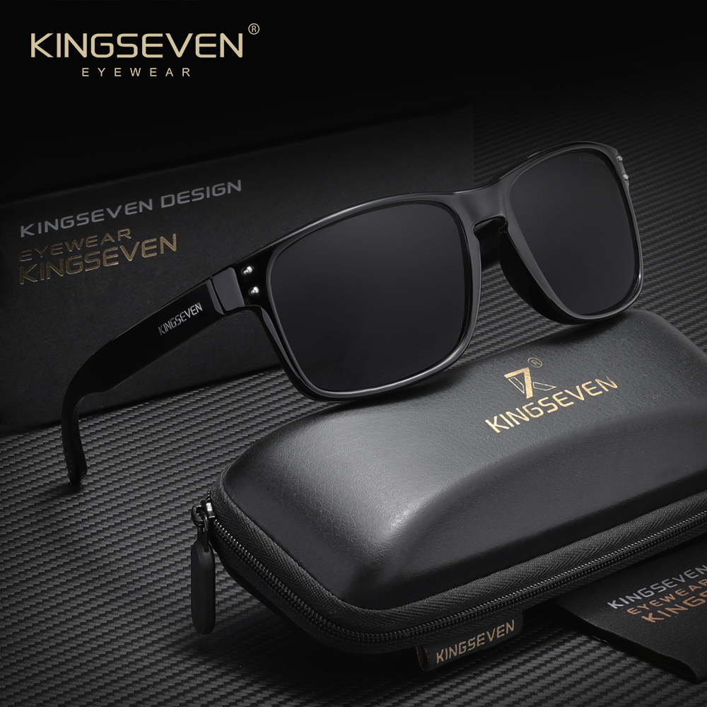 Óculos de Sol Polarizados Quadrados da Marca KINGSEVEN para Mulheres e Homens, Óculos para Esportes ao Ar Livre