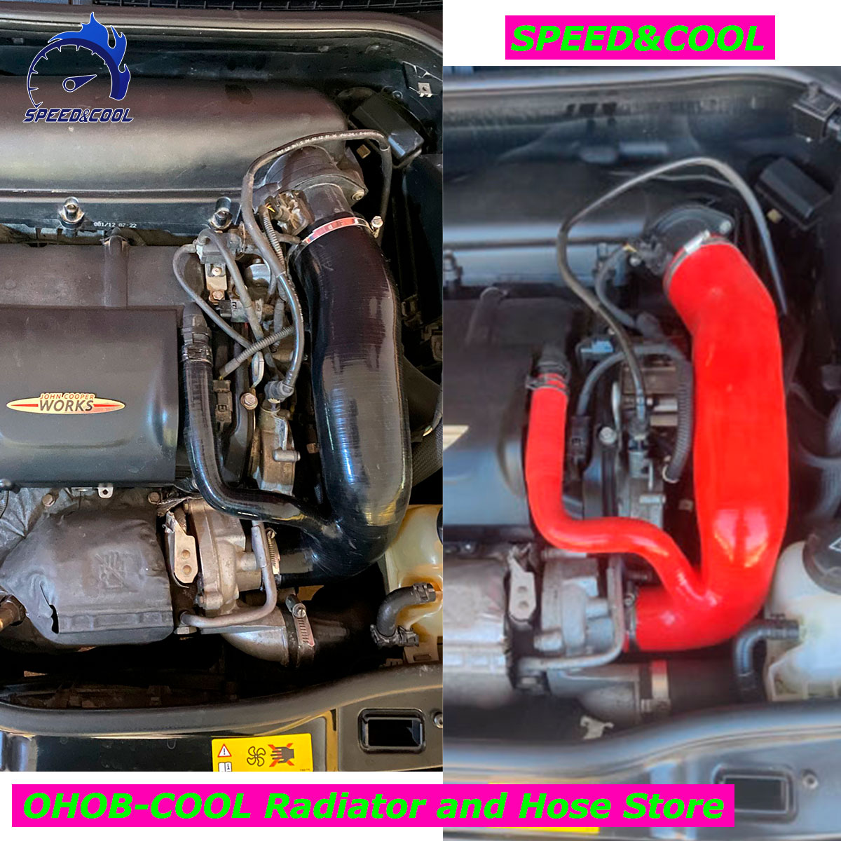 SPEED&COOL Do Mini COOPER S Countryman N18 1.6T Silnik benzynowy R56 R57 R60 FMINL Silikonowy wąż dolotowy Intel Rura rurowa
