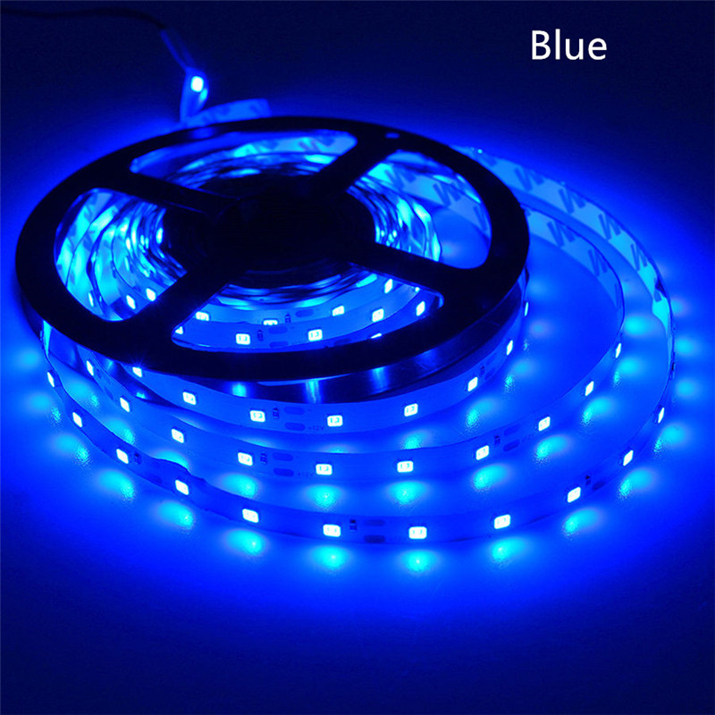 Tira de luces LED Flexible DC 12V SMD 2835 5050 blanco cálido azul verde rojo RGB tira de LED para decoración de sala de estar y dormitorio