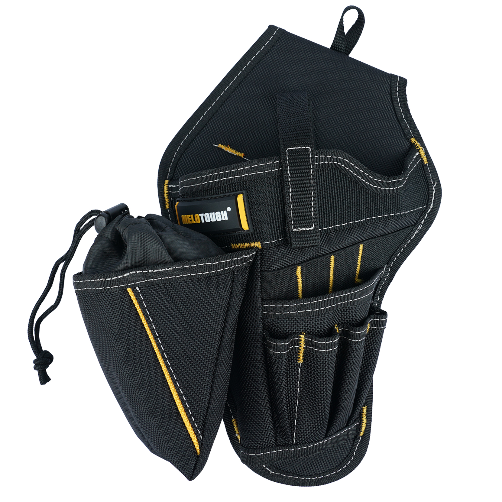 MELOTOUGH Broca Holster, Impact Driver Holster Tool Bags, Bolsa de ferramentas com Bit Pouch, Heavy Duty, Cinto de ferramentas