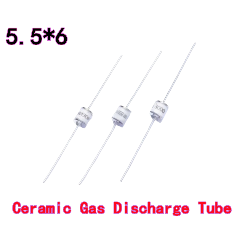 Tube de décharge enfichable 2R600-5, 75V 90V 150V 230V 350V 470V 500V 800V 5.5x6mm, Tube de décharge de gaz en céramique à trou traversant, 10 pièces