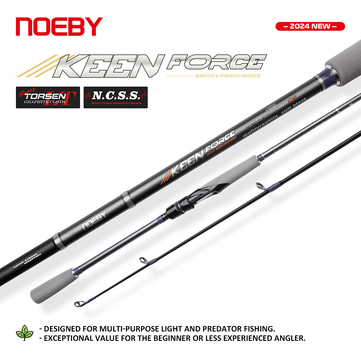 Joran Pancing Spinning Noeby 2.04m 2.24m 2.29m 2.52m 2.59m 2.75m 2.9m Multifungsi Ringan dan Joran Pancing Eging Rockfish untuk Ikan Predator