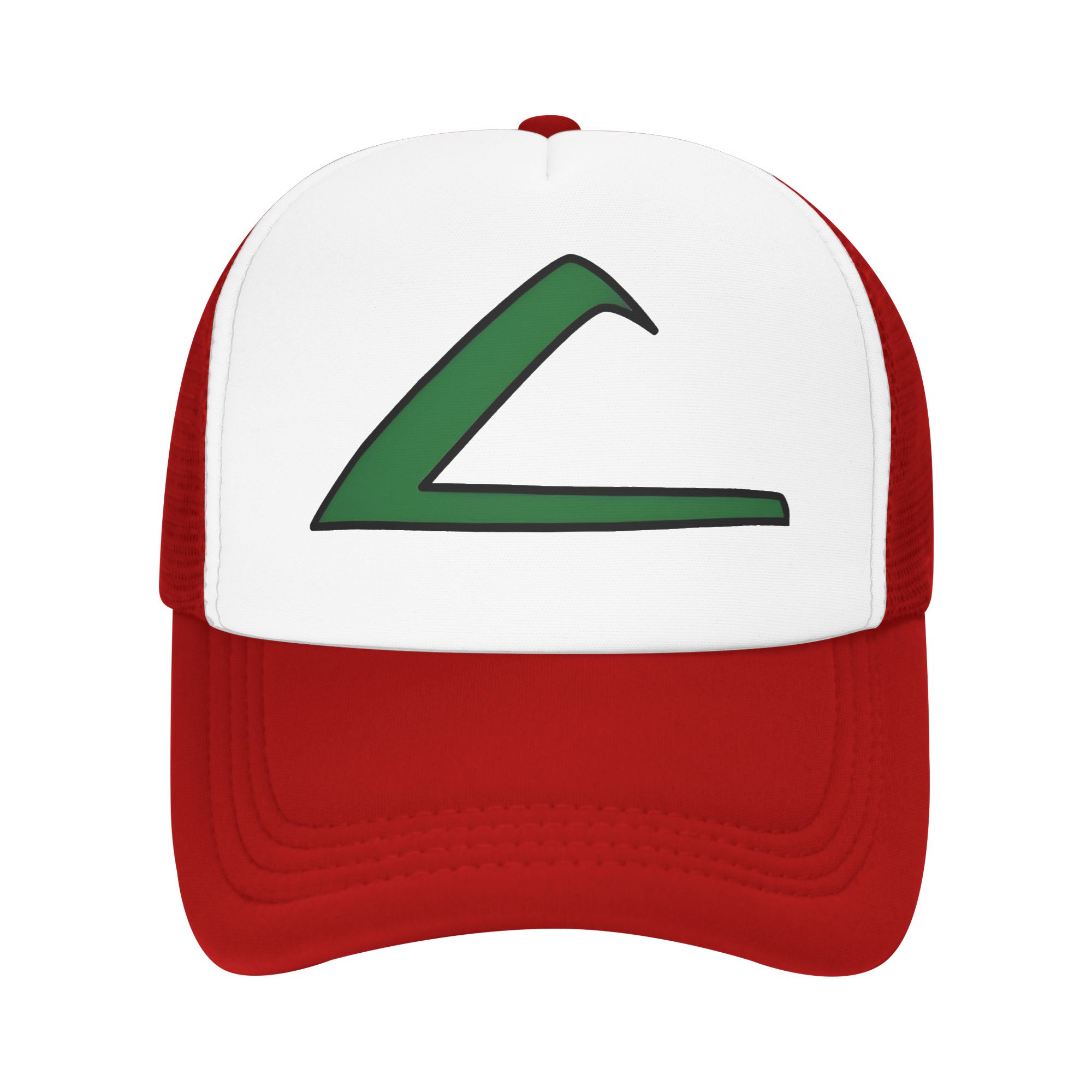 Boné de beisebol Ash Ketchum para homem e mulher, chapéu de verão com malha lateral, ajustável, para uso casual.