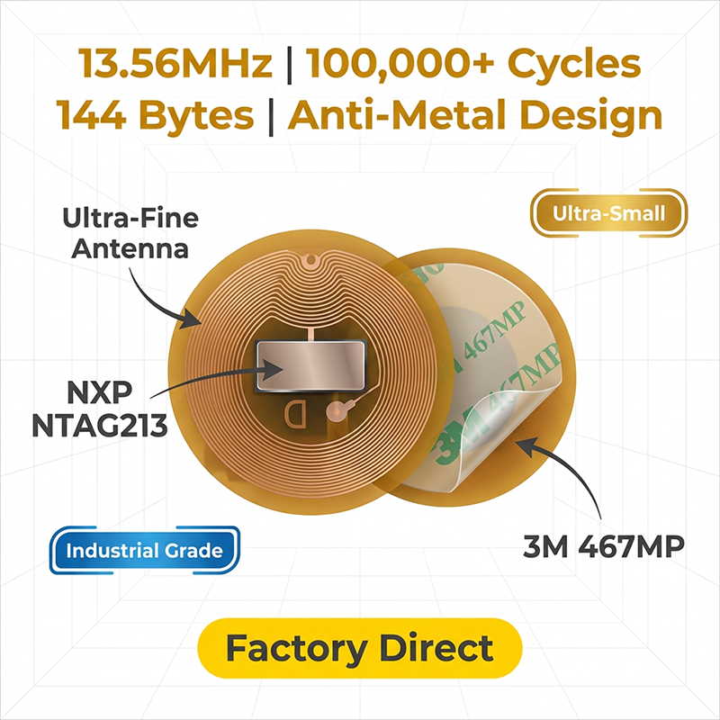 Étiquettes NFC NXP NTAG213, 6mm de diamètre, autocollants RFID programmables, rondes, flexibles et étanches, FPC, pour téléphones et portables