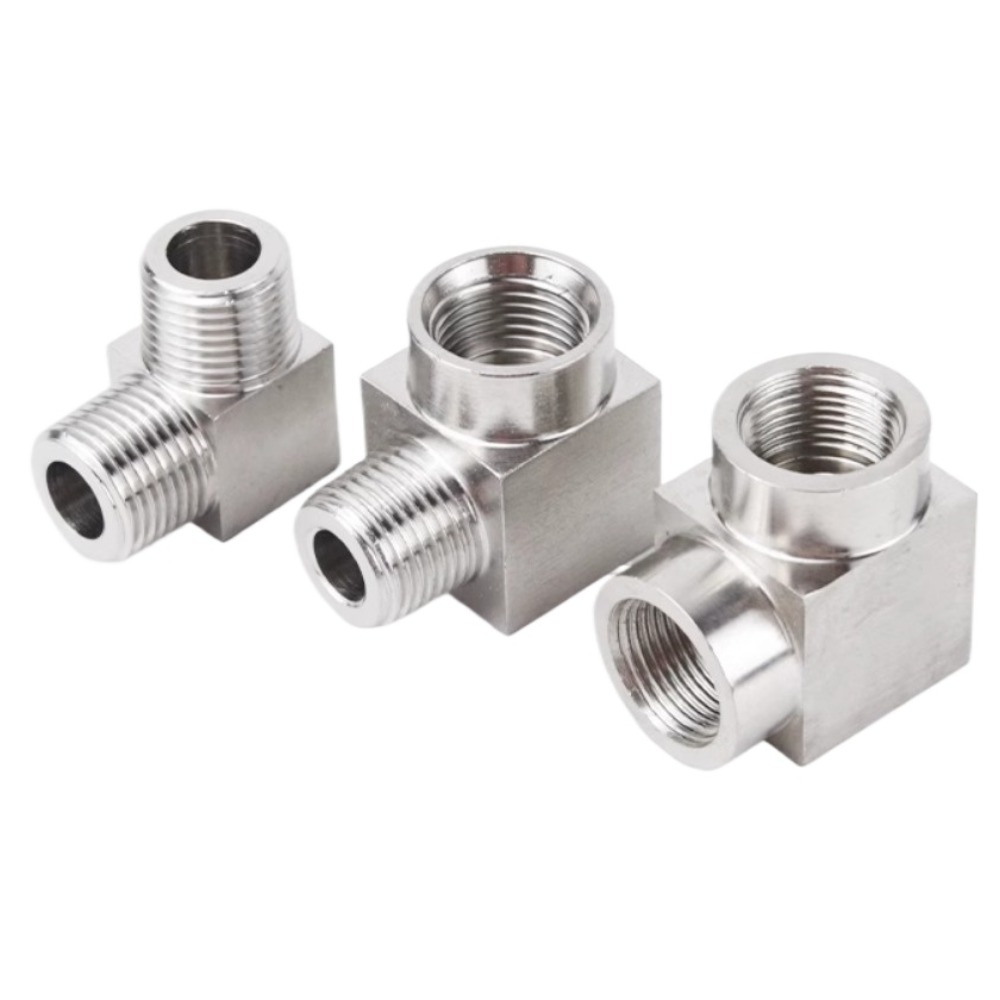 High Presssue 1/8" 1/4" 3/8" 1/2" 3/4" 1 BSP NPT Female Male Elbow 90 Deg Connector Coupler 304 Stainless Pipe Fitting Water Gas