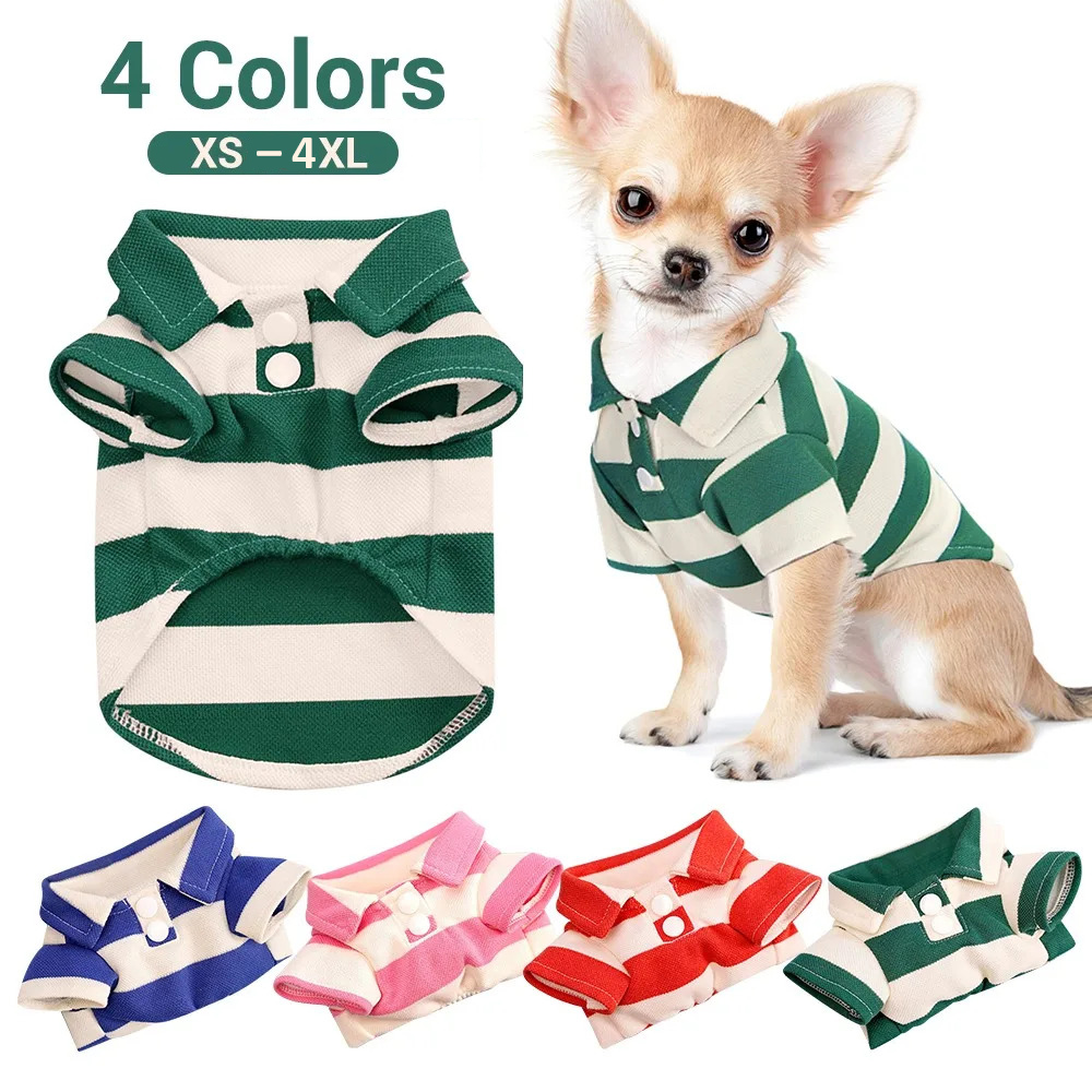 Baju anjing peliharaan musim panas baju anjing pakaian kasual untuk anjing kecil besar kucing kaus Chihuahua Pug kostum Yorkshire kemeja