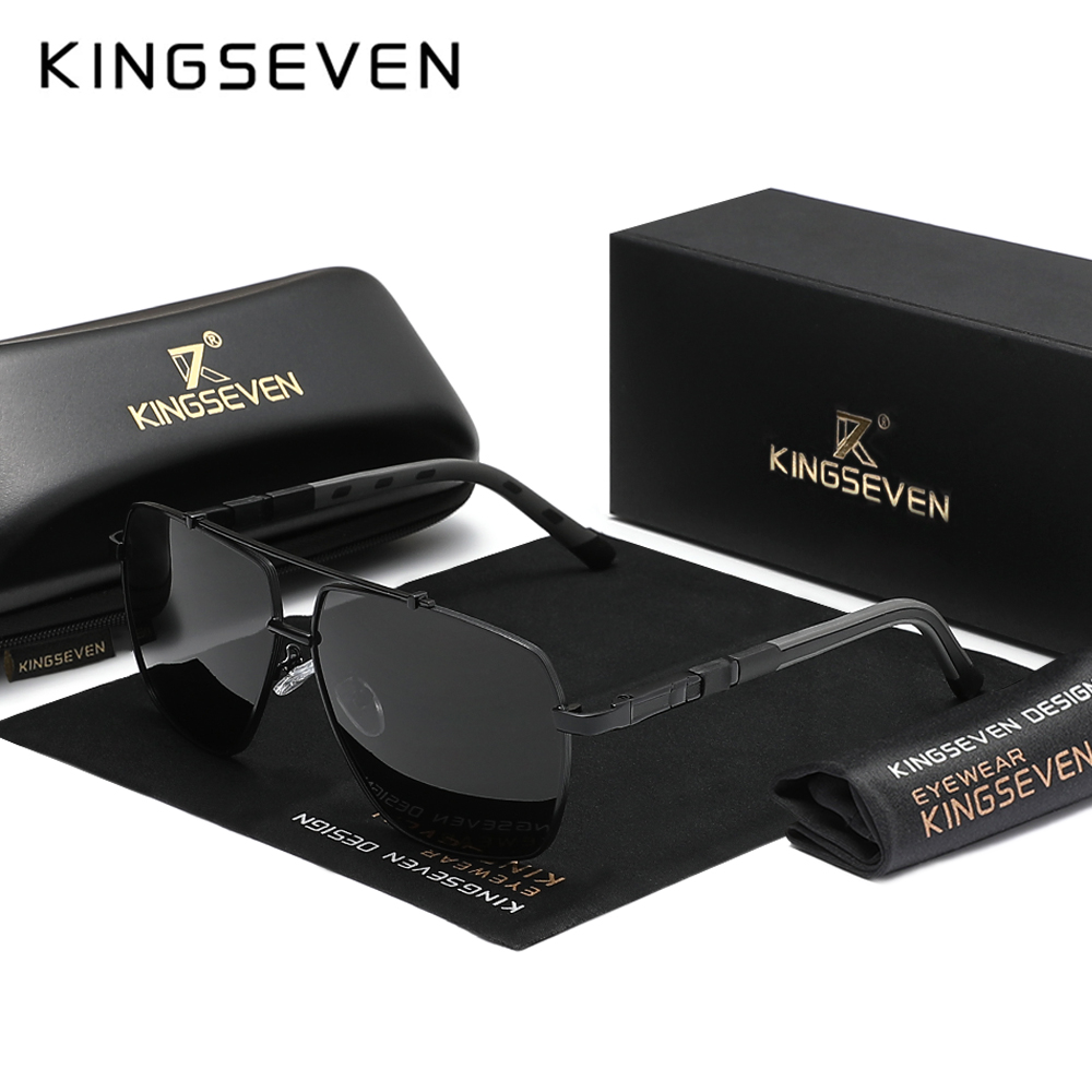 KINGSEVEN классические мужские солнцезащитные очки-пилот поляризационные UV400 алюминиевая оправа женские очки для вождения