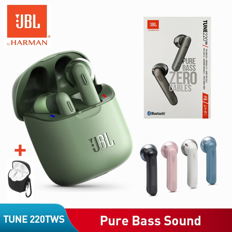 100% оригинальные Bluetooth-наушники JBL Tune 220TWS, беспроводные наушники со стереомикрофоном, спортивная гарнитура JBL T220 TWS, бесплатная крышка