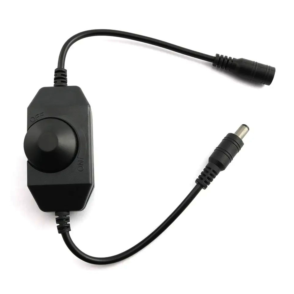 Tira de luces LED de un solo Color de alta calidad, atenuador LED de 12V, 2A, 24W, perilla, atenuador LED, interruptor de atenuación ON OFF