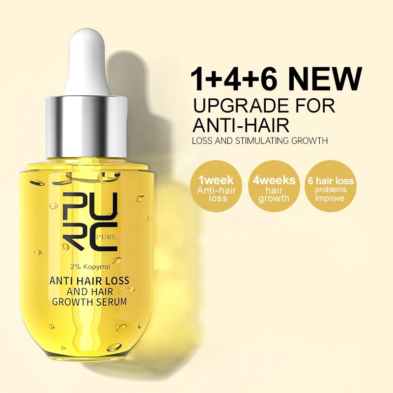 PURC Anti Hair Loss Serum Hair Growth Serum Ginger Grow Repair Hair Care น้ํามันหนังศีรษะเซรั่ม Fast Regrowth Thicken สําหรับผู้ชายผู้หญิง
