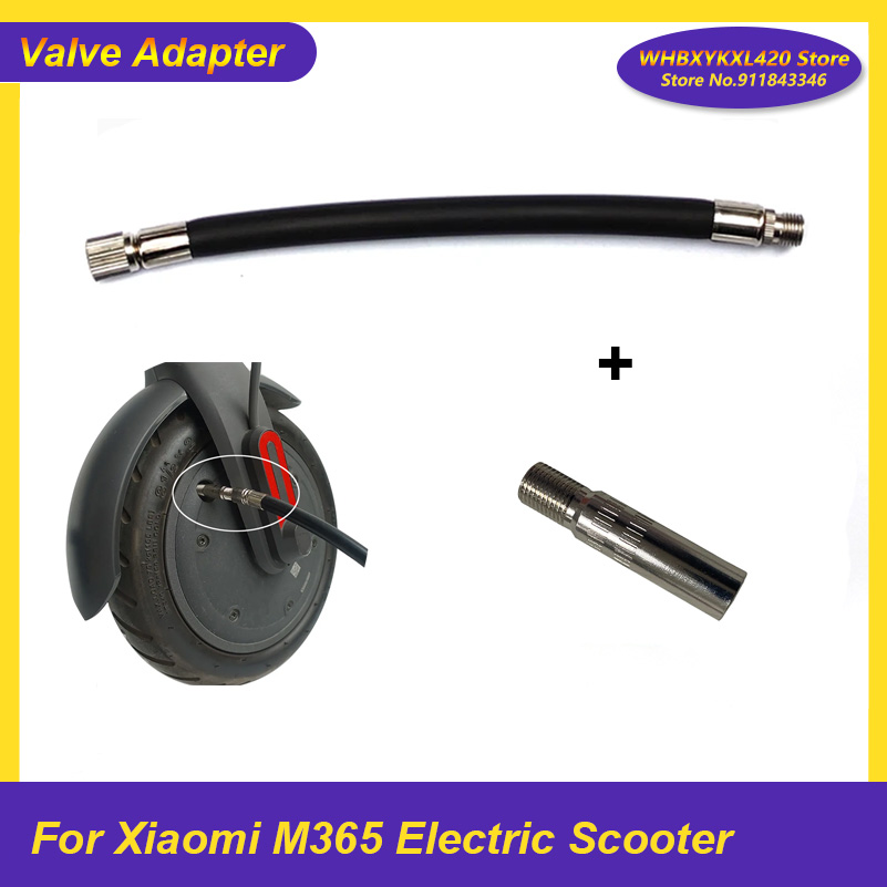 Adaptateur de Valve, pompe à Air, tuyau à buse étendue pour Scooter électrique Xiaomi M365, accessoires de Valve en cuivre