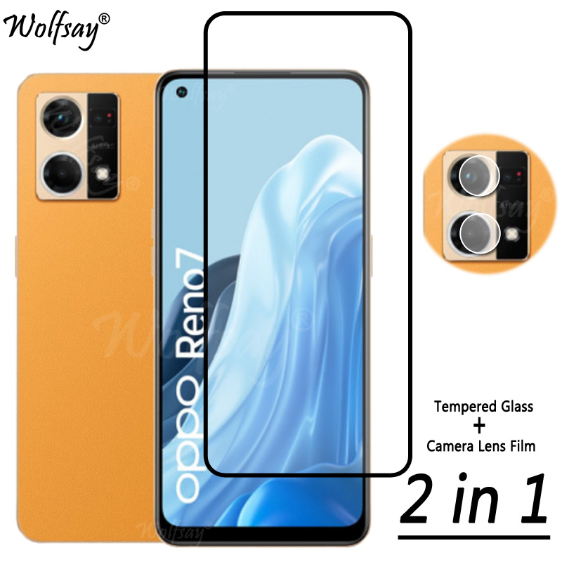 Szkło hartowane 2 w 1 do Oppo Reno 7 4G Ochrona ekranu do Oppo Reno 7 7Z 8Z 8T 8 Lite Obiektyw aparatu do Oppo Reno 7 4G Szkło