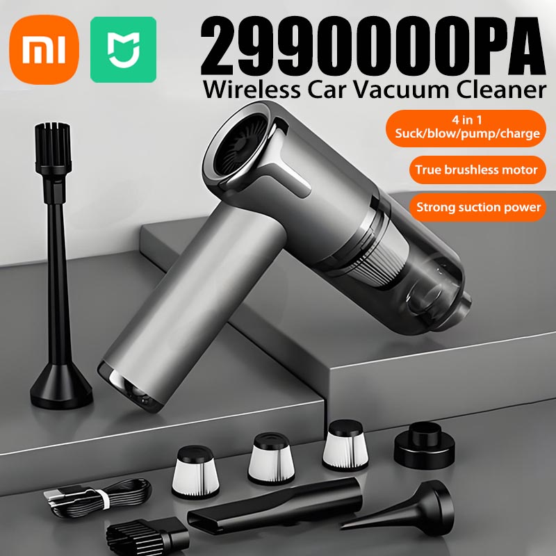 Xiaomi MIJIA-aspiradora 4 en 1 para coche, máquina de limpieza potente para electrodomésticos, inalámbrica, portátil, 2990000pa
