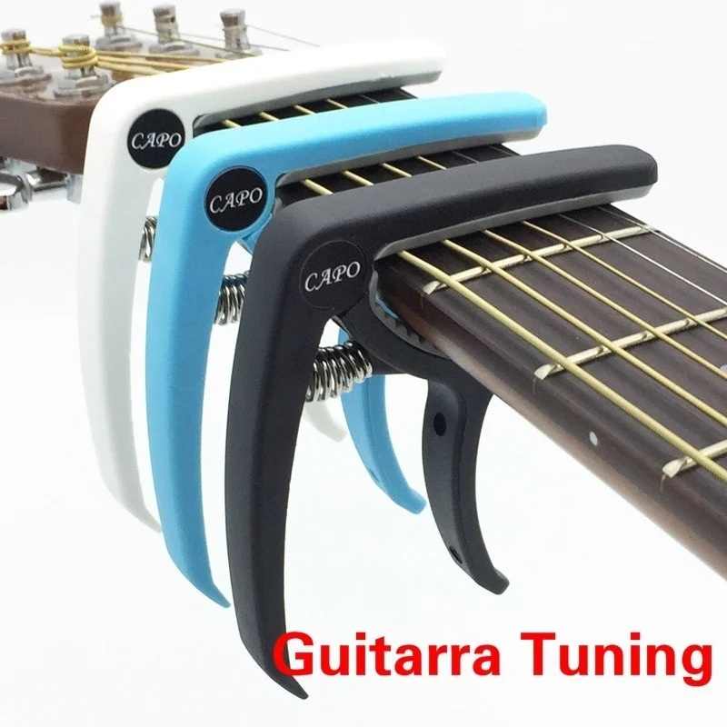 Cejilla de Guitarra de plástico para Guitarra eléctrica clásica acústica de 6 cuerdas, abrazadera de afinación, Accesorios para Instrumentos Musicales, Guitarra eléctrica