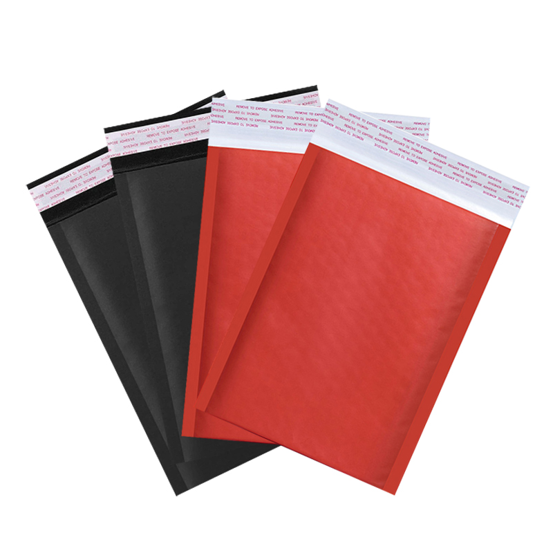 18x23cm Kraft Paper Shipping Envelope Black/Red Bubble Bags Small Gift Packaging Bag Shockproof Padded Envelopes Jewelry Pouches