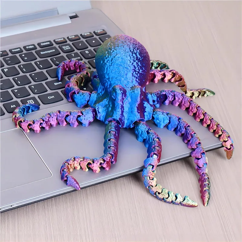 Adorno de pulpo impreso en 3D, decoraciones creativas de paisaje de animales, pulpo simulado, modelo de escritorio para el hogar, fiesta, regalo para niños