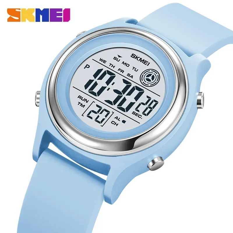 Skmei 2094 feminino cronômetro senhora relógio de pulso 50m à prova dwaterproof água à prova de choque reloj mujer luz traseira display contagem regressiva relógios digitais
