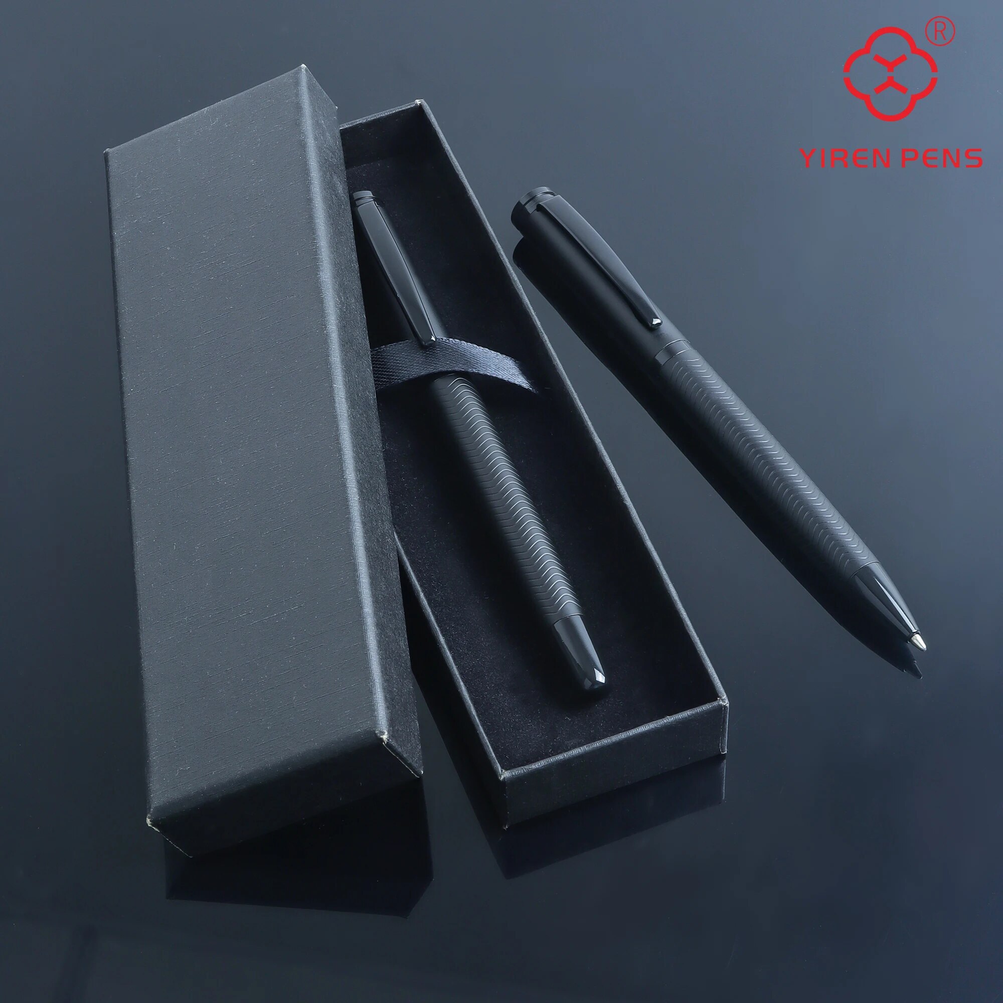 1-Stift-Set, einschließlich 1 Tintenroller und 1 Kugelschreiber, hochwertiges Business-Signatur-Briefpapier für Bürogeschenke, schwarze Tinte