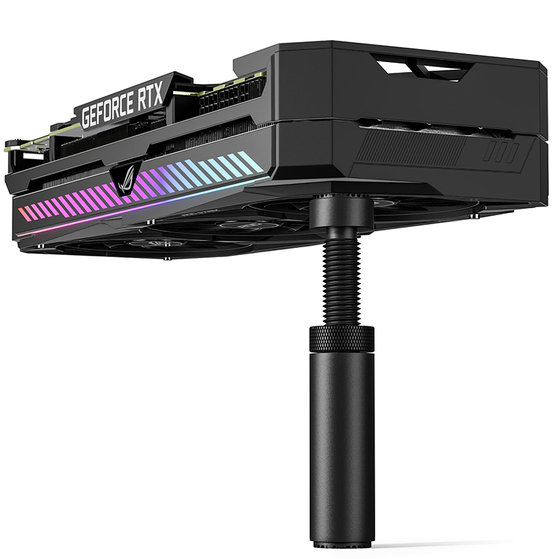 Supporto per scheda grafica Jack Staffa di supporto GPU Tutto in alluminio Fondo magnetico in metallo Piccolo telaio Supporto per scheda video Anti flessione