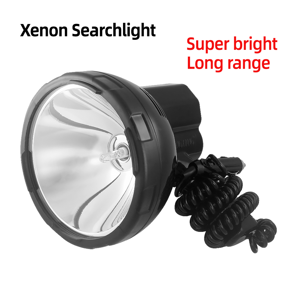 Lanterna Potente 220W para Caça e Barco, Holofote 12V de Alta Potência, Lâmpada LED Super Brilhante para Camping e Trabalho, Portátil