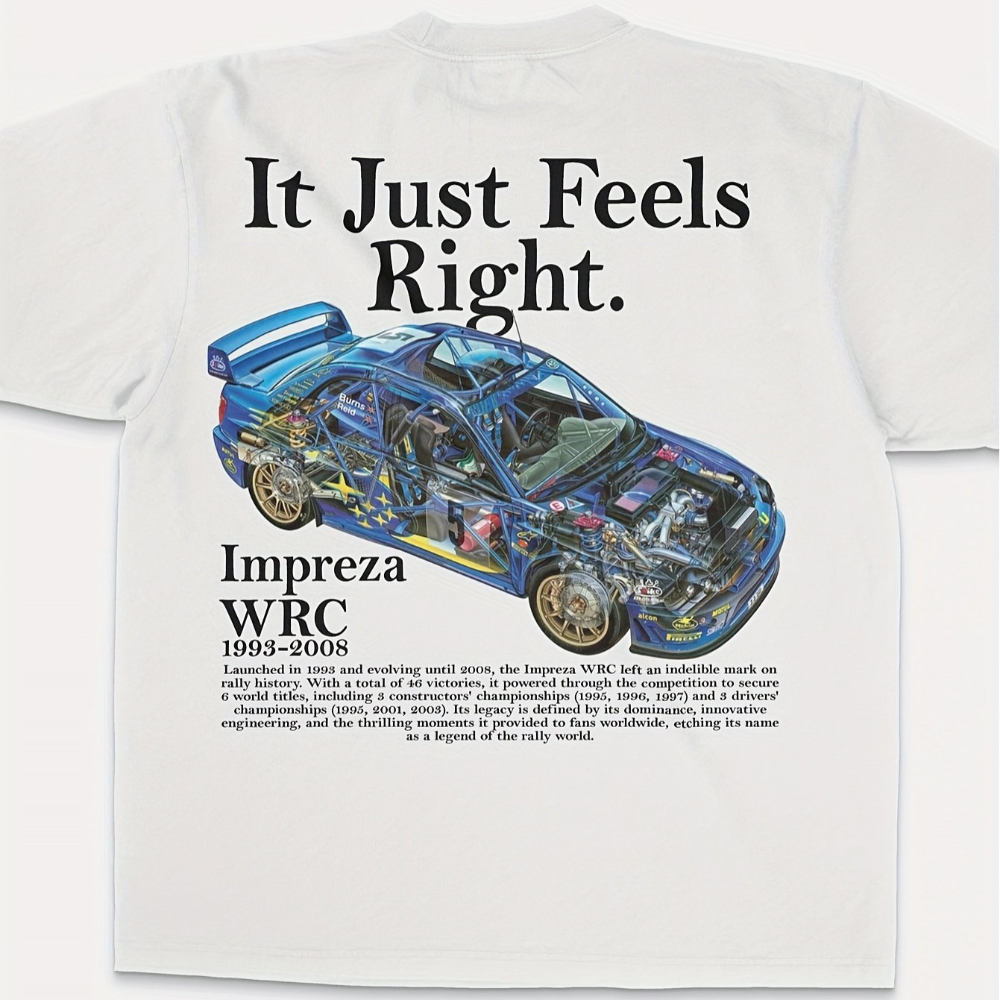 Kaos Balap Mobil Jepang Pria Formula DRIFT Logo WRX STI Grafis Desain J-Spec Y2K Ukuran Oversize untuk Penggemar Motorsport