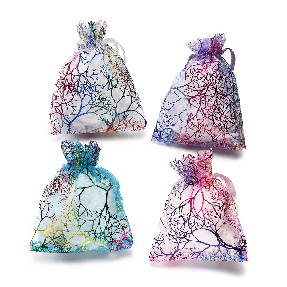 20 pçs/lote ramo colorido cordão organização sacos diy jóias fazendo sacos de embalagem doces festa de casamento sacos presentes bolsas
