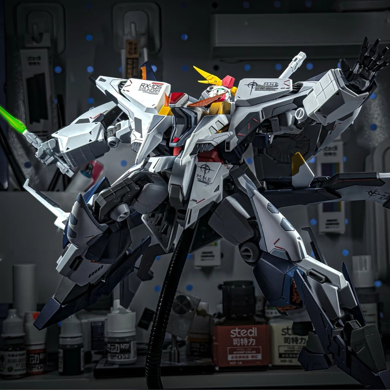 JUJIANG HG RX-105 XI Roboter-Montagemodellbausatz, Actionfigur im Maßstab 1:144, Spielzeug für Bastler und Kinder, Kunststoffmodell-Sammlung, Geschenk