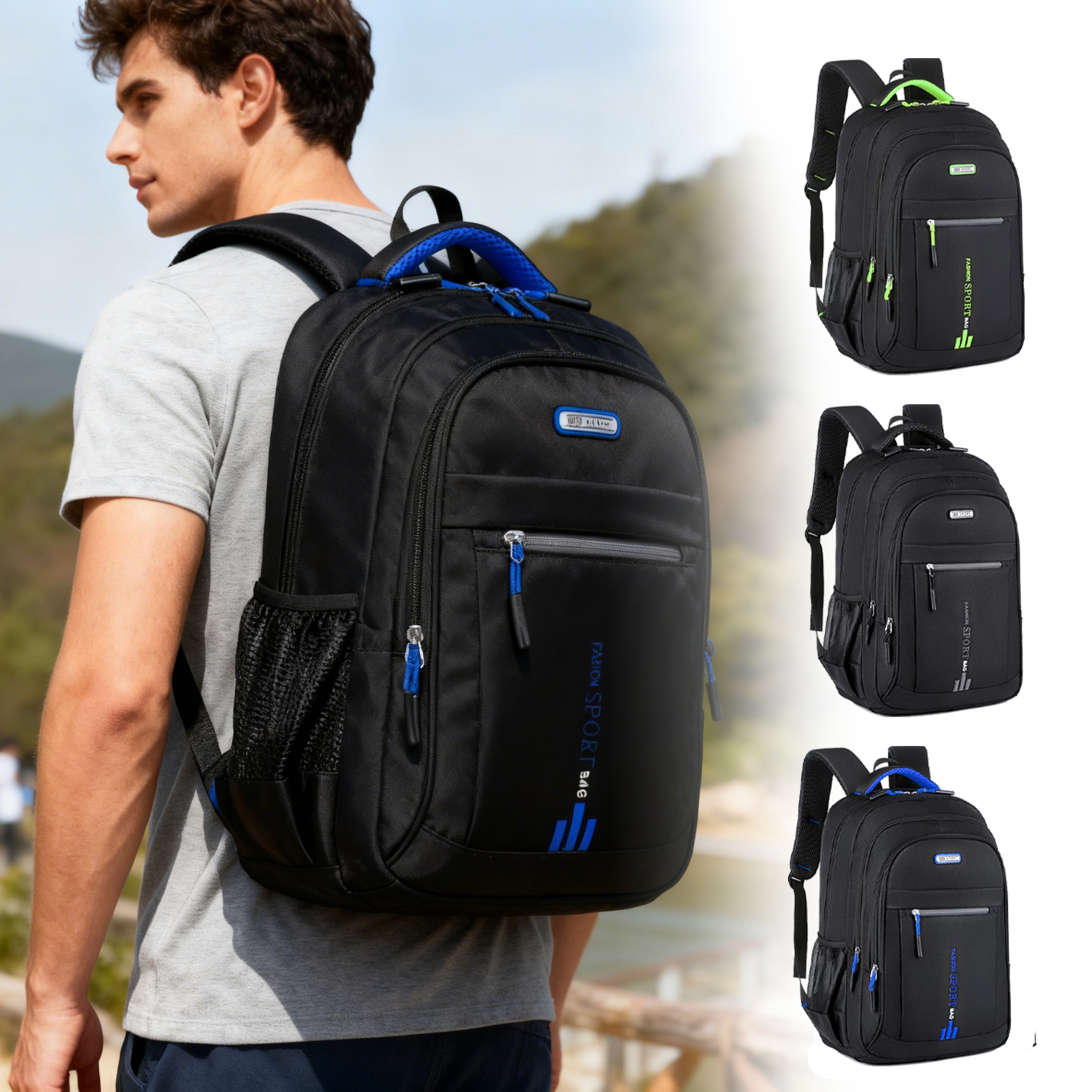 Duurzame Heren Oxford Business Laptop Rugzak Waterdichte Computer Tas voor Werk Reizen Rugzak Middelbare School Dagrugzak