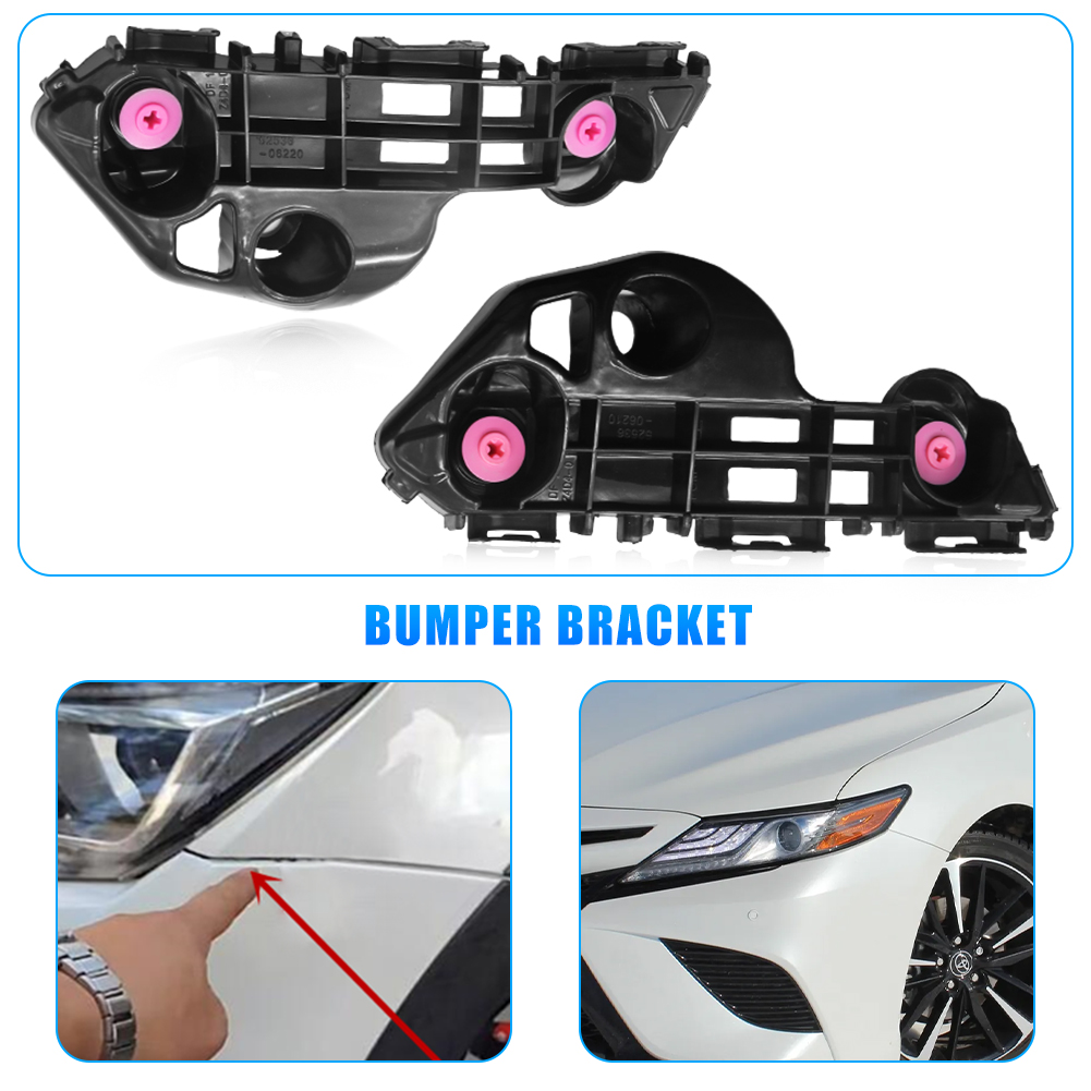 Paar Voorbumper Retainer Montagebeugels Set Voor Toyota Camry 2018 2019 2020 2021 52536-33060 52535-33060 52535-06210