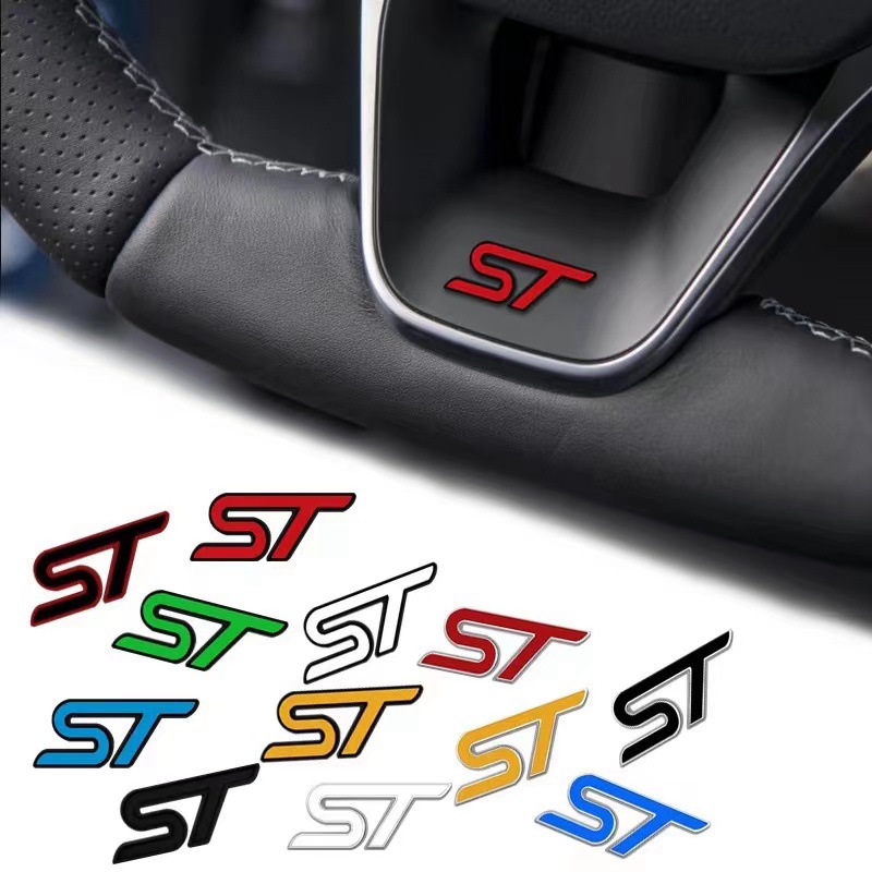 3D Metal RS Logo ST Naklejka na kierownicę samochodową Emblemat MK2 MK3 MK5 MK4 ST Naklejka Akcesoria