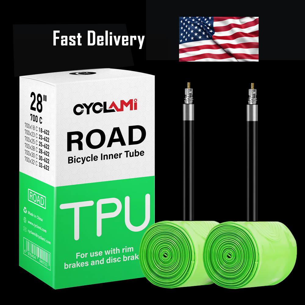 2 szt. CYCLAMI Materiał TPU Ultralekki 30g Dętka rowerowa 700C 18 32 Opona rowerowa szosowa 45 65 85 mm Długość Francuski zawór FV Zielony