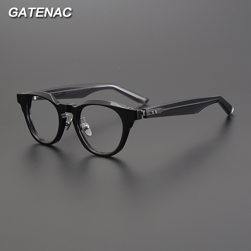 Japan Luxury Acetate Glasses Frame Men Vintage Round Prescription Myopia Eyeglasses Frame Women Retro Brand Designer Eyewear