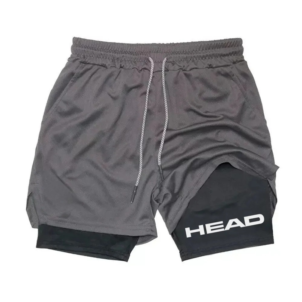 Anime Berserk Head Running Shorts Heren Fitness Gym Training 2 in 1 Sport Sneldrogend Workout Jogging Dubbeldeks Zomer