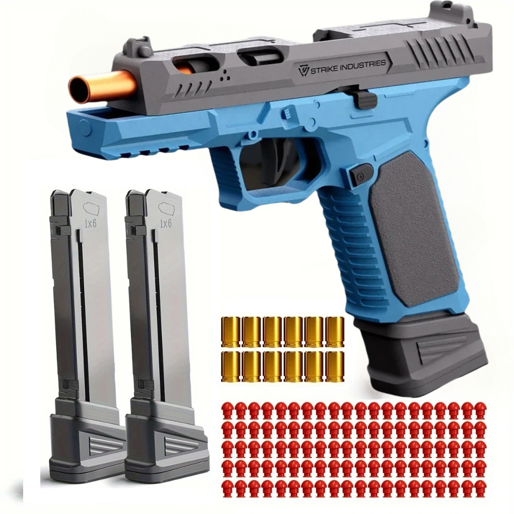 Sig17 concha jogando arma de brinquedo disparo contínuo blowback bala macia arma modelo vazio pendurado arma brinquedo das crianças meninos presente