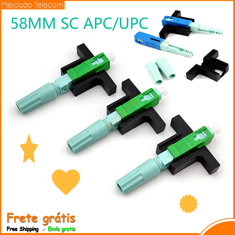 FTTH-Bloque de longitud fija LX58, conector rápido SC UPC APC, herramienta FTTH, Conector de fibra óptica 50.100, lote de 200 piezas, 58MM