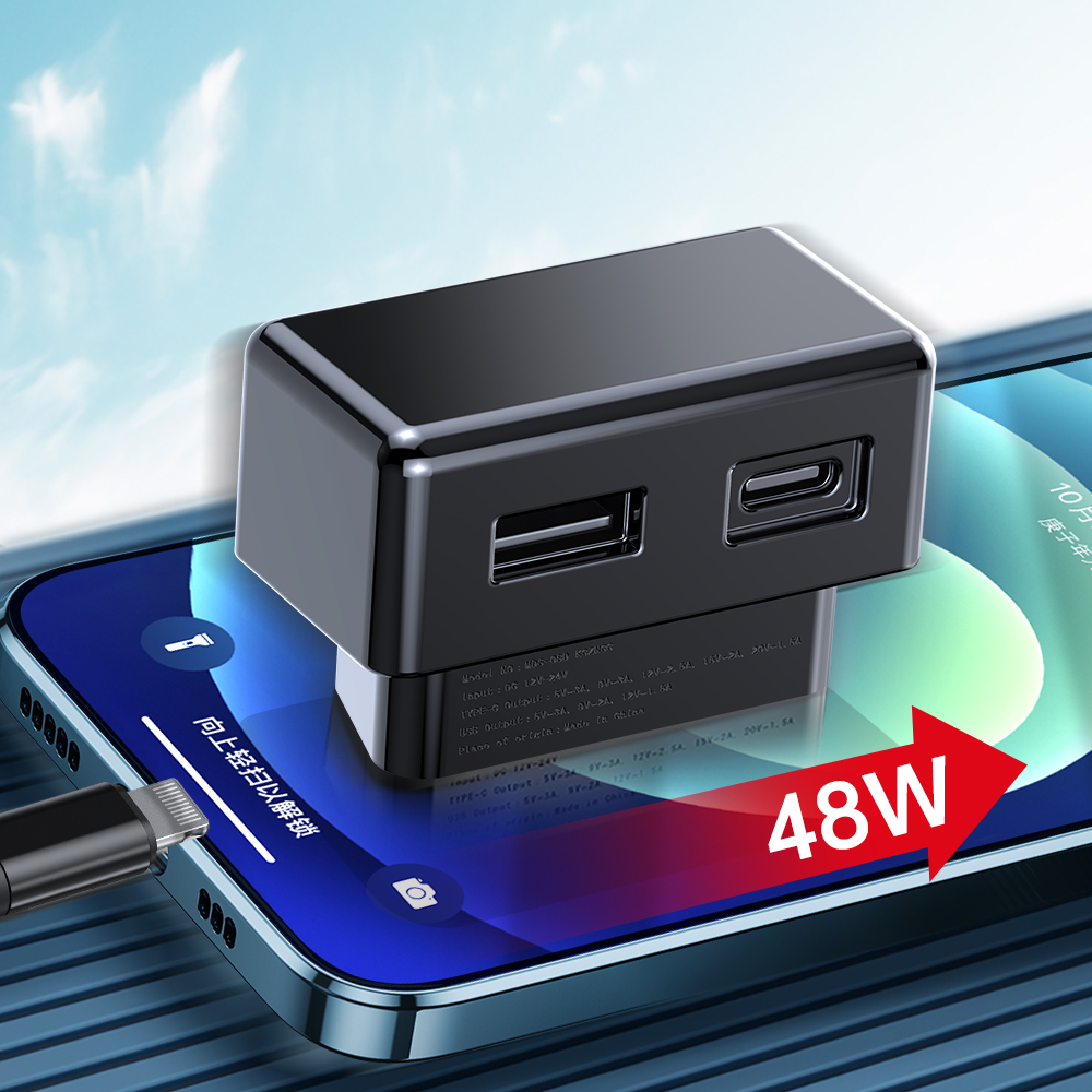 YZ для Tesla Model X S 3 Y Highland Juniper OBD Быстрое зарядное устройство USB и Type-C Двойной порт 48 Вт Комплект конверсионных вилок Автомобильные аксессуары