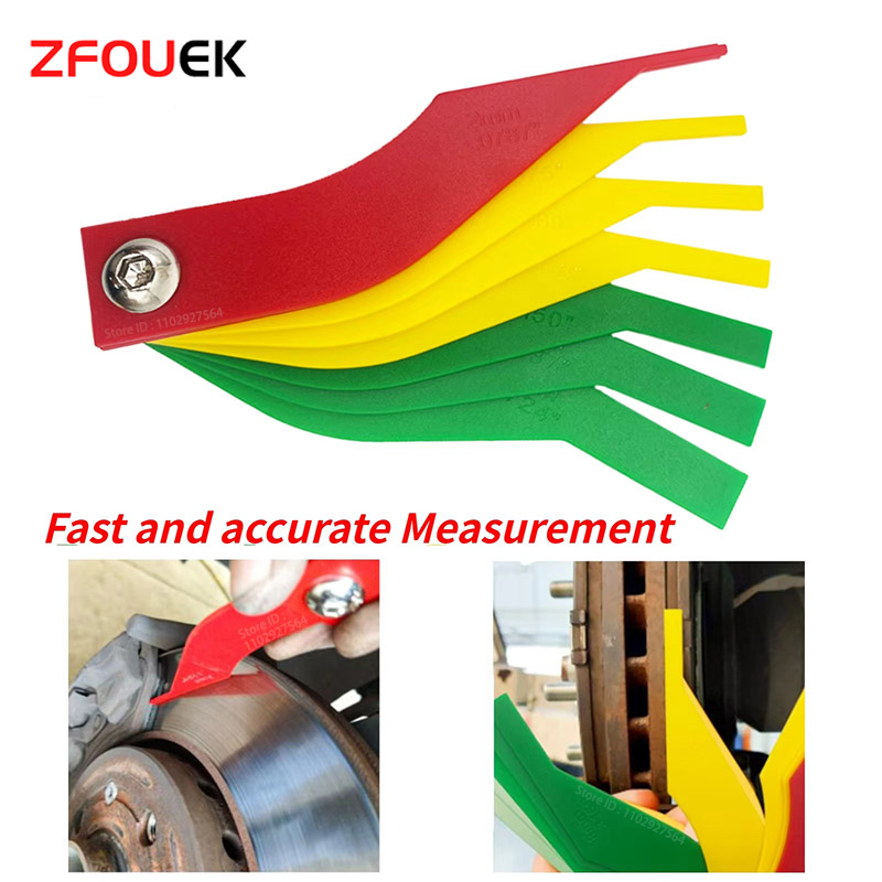 Medidor de espesor de pastilla de freno automotriz Universal, regla de medida de pastilla de freno, herramienta de prueba, herramienta de diagnóstico de freno, probador, accesorios para coche