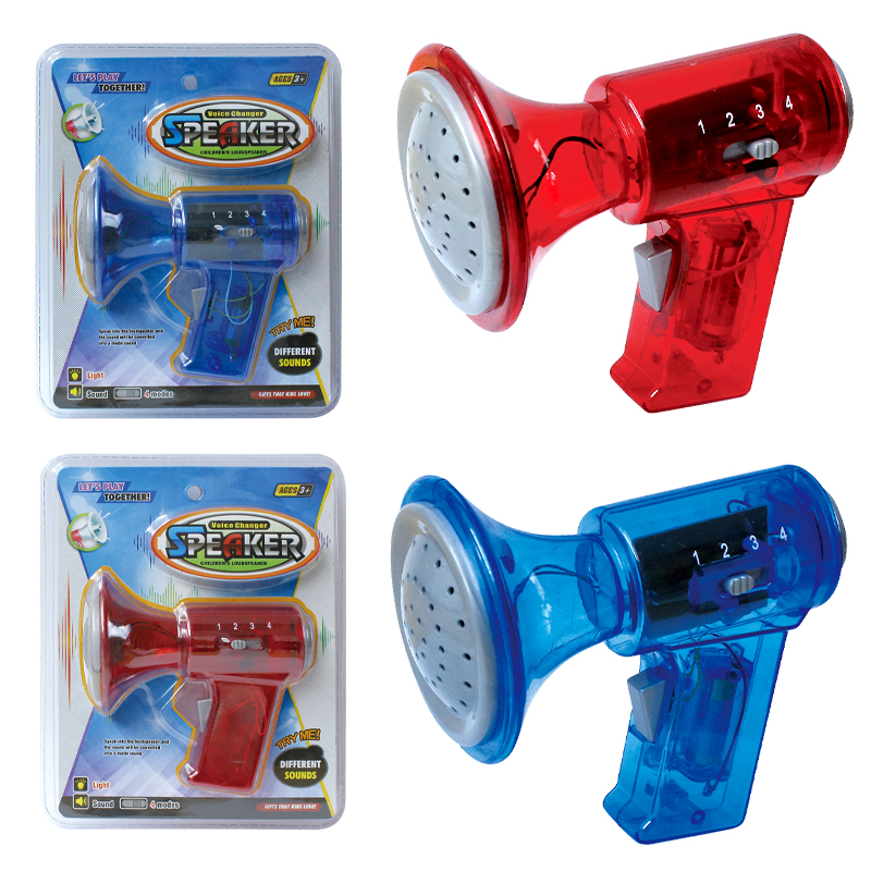 Переносной мегафон с голосовым переключателем, Мегафон, динамик, игрушка для детей, для вечеринки, с 4 разными голосами, ролевые эффекты