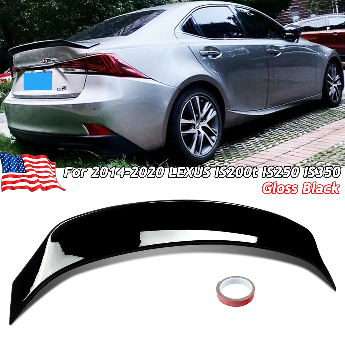 Ala spoiler per bagagliaio posteriore a becco d'anatra nero lucido per Lexus IS200 IS250 IS350 IS300