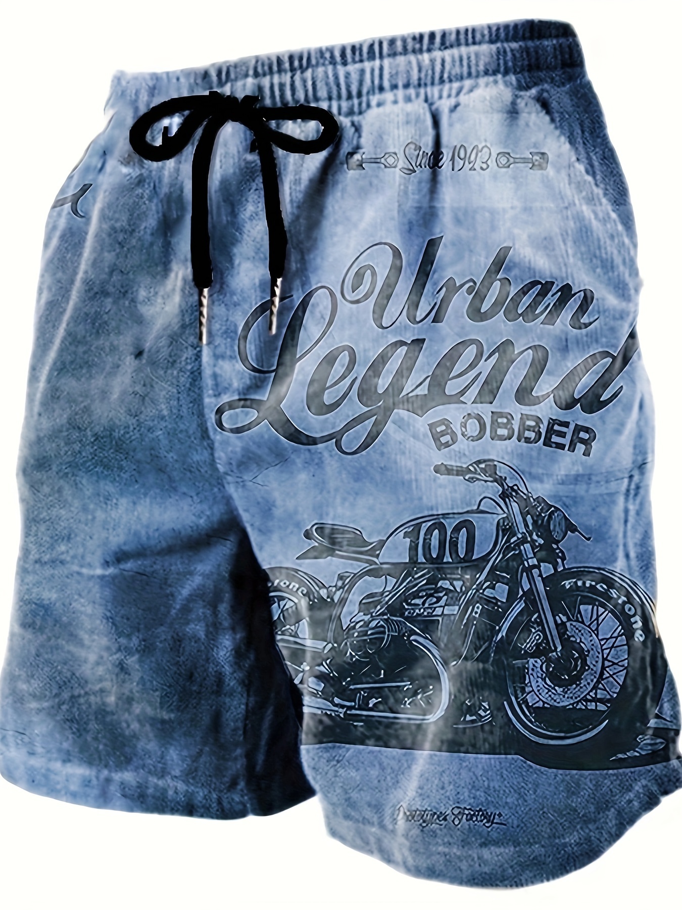 Men's casual digital print beach shorts with drawstring waist belt, the perfect choice for summer outings and beach parties.