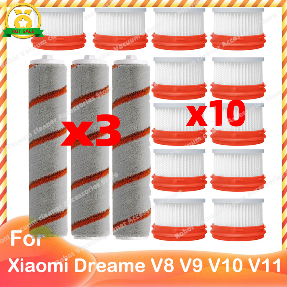 Compatible pour Xiaomi Dreame V9 V10 V11 V8 V9B V9P XR, accessoires, brosse principale, filtre HEPA, pièces portables sans fil